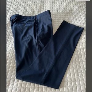 New Soul Of London Dress Pants Men's 35R Navy Blue Unfinished Hem  New